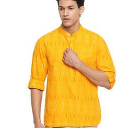 Ikat Print Shirt Kurta-image-63