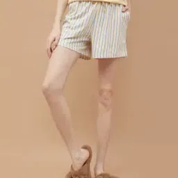Women Striped Shorts with Insert Pockets-image-36