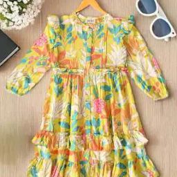Girls Cotton Fit and Flare Dress-picture-34