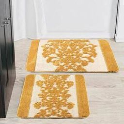 Set of 2 Textured Antiskid Bath Mats 24" x 19"-image-51