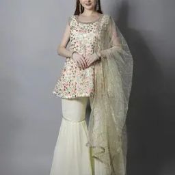 Embroidered A-Line Kurta Suit Set-image-60