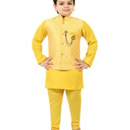 Boys Embroidery Kurta Pyjama Set-picture-47