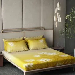 Cotton King Size Bedsheet with 4 Pillow Covers -image-38