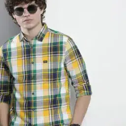 Checked Shirt with Patch Pocket-image-89