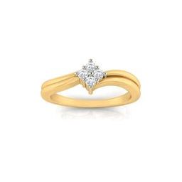 Vedika Yellow Gold Diamond-Studded Ring-image-11