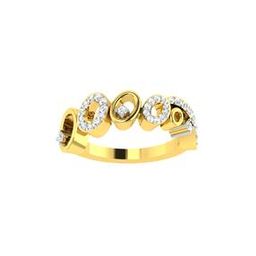 Yellow Gold Diamond-Studded Ring-image-97