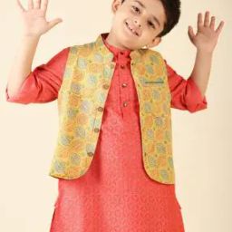 Printed Mandarin-Collar Jacket-image-42