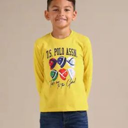 Boys Printed Regular Fit Crew-Neck T-Shirt-image-65