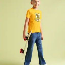 Boys Printed Regular Fit Crew-Neck T-Shirt-image-22
