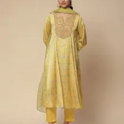 aarke ritu kumar Abstract Print Kurta with Palazzo & Dupatta Set-picture-25