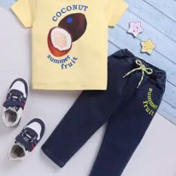 Boys Graphic Print T-Shirt & Pants Set-27