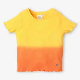 Girls Ombre-Dyed Regular Fit Crew-Neck T-Shirt-picture-4