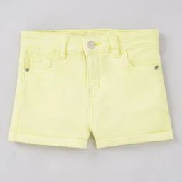 Girls Regular Fit Cotton Shorts with Insert Pockets-picture-1