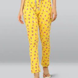 Floral Print Pyjamas with Elasticated Drawstring Waist-picture-1