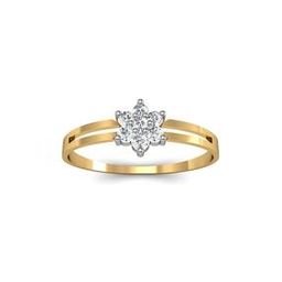 Yellow Gold Cubic Zirconia Studded Rohini Ring-image-30