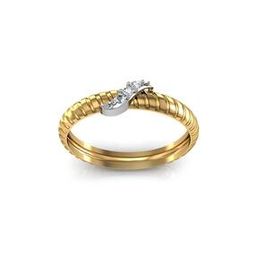 Dual Toned Cubic Zirconia Studded Ragini Ring-image-72