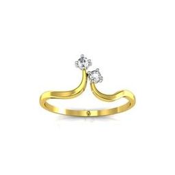 Yellow Gold Cubic Zirconia Studded Kerala Ring-image-32