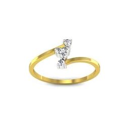 Yellow Gold Cubic Zirconia Studded Rajstan Ring-image-38
