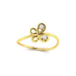 Yellow Gold Swarovski Stone-Studded Chetna Ring-image-40