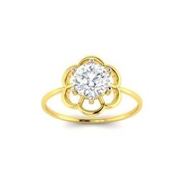 Yellow Gold Cubic Zirconia Sakshi Ring-image-24