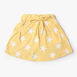 Girls Star Print Regular Fit Flared Skirt-image-60
