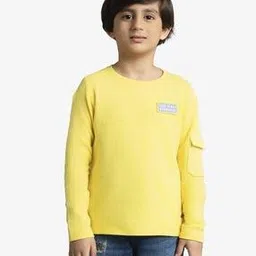 Boys Ottoman Full-Sleeves Applique T-Shirt-image-4