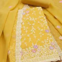  Women Embroidery Unstitched Dress Material-image-44