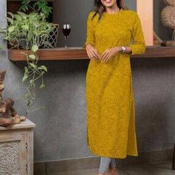 Women Abstract A-Line Kurti-image-41