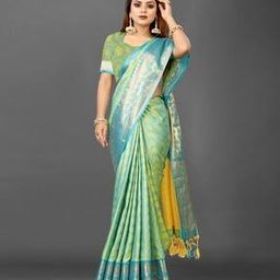 Women Printed Saree with Contrast Border-image-15