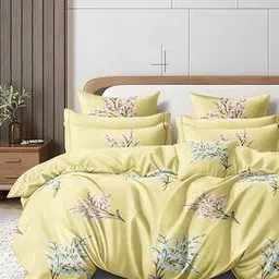 120 TC Floral Print Queen Bedsheet & Pillow Covers-image-11