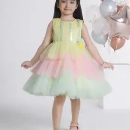 Girls Ruffles Fit and Flare Dress-image-86