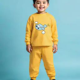 Boys Graphic Print Round-Neck T-Shirt & Pants Set-image-13
