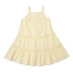 Pure Cotton Embroidered Square-Neck A-Line Dress-image-48