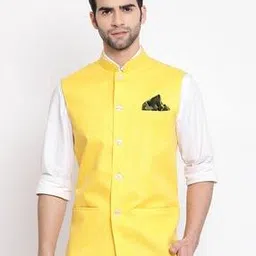 Slim Fit Nehru Jacket with Welt Pockets-image-82