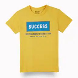 Boys Typographic Print Regular Fit Round-Neck T-Shirt-image-37