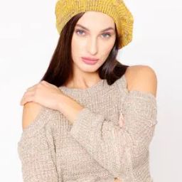Knitted Wool Beret Cap-image-76