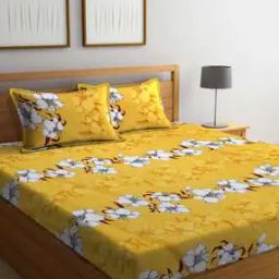 Floral Print Double Bedsheet with 2 Pillow Covers-image-55