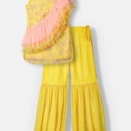 mizuki Girls Embellished Kurta Suit Set-picture-9