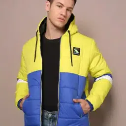 the indian garage co Men Colourblock Regular Fit Puffer Jacket-picture-25