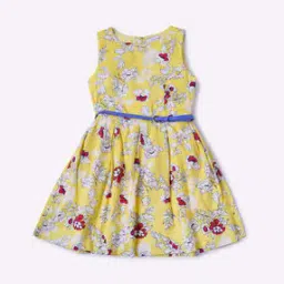 Printed Sleeveless A-line Dress-image-34