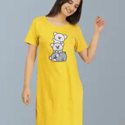 Women Graphic Print Nightshirt-image-59