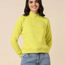 Women Regular Fit Sweatshirt with Ribbed Hem-image-74