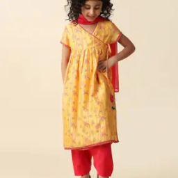Floral Print 3-Piece Kurta Set with Dupatta-image-52