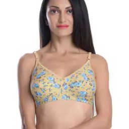Women Floral Print Everyday T-Shirt Bra-13
