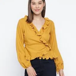 mayra V-Neck Top with Ruffled Detail-picture-15