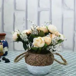 Artificial Roses with Ceramic Pot-image-17