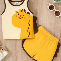 Boys Graphic Print T-Shirt & Shorts Set-30
