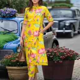 Women Floral Straight Kurta Set-image-59