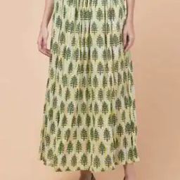 Women Floral A-line Skirt-image-75