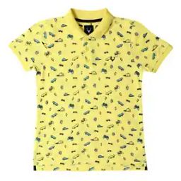 Boys Printed Regular Fit Polo T-Shirt-image-68